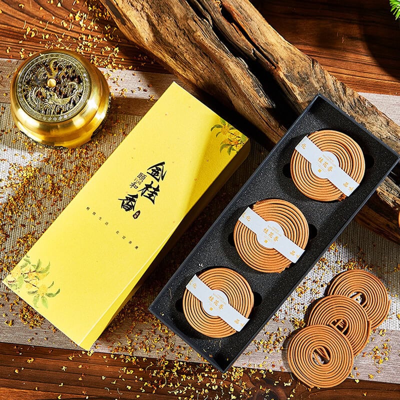 十里桂花香天然茉莉花桂花味盤香香薰| 十里桂花香天然茉莉桂花味盤香